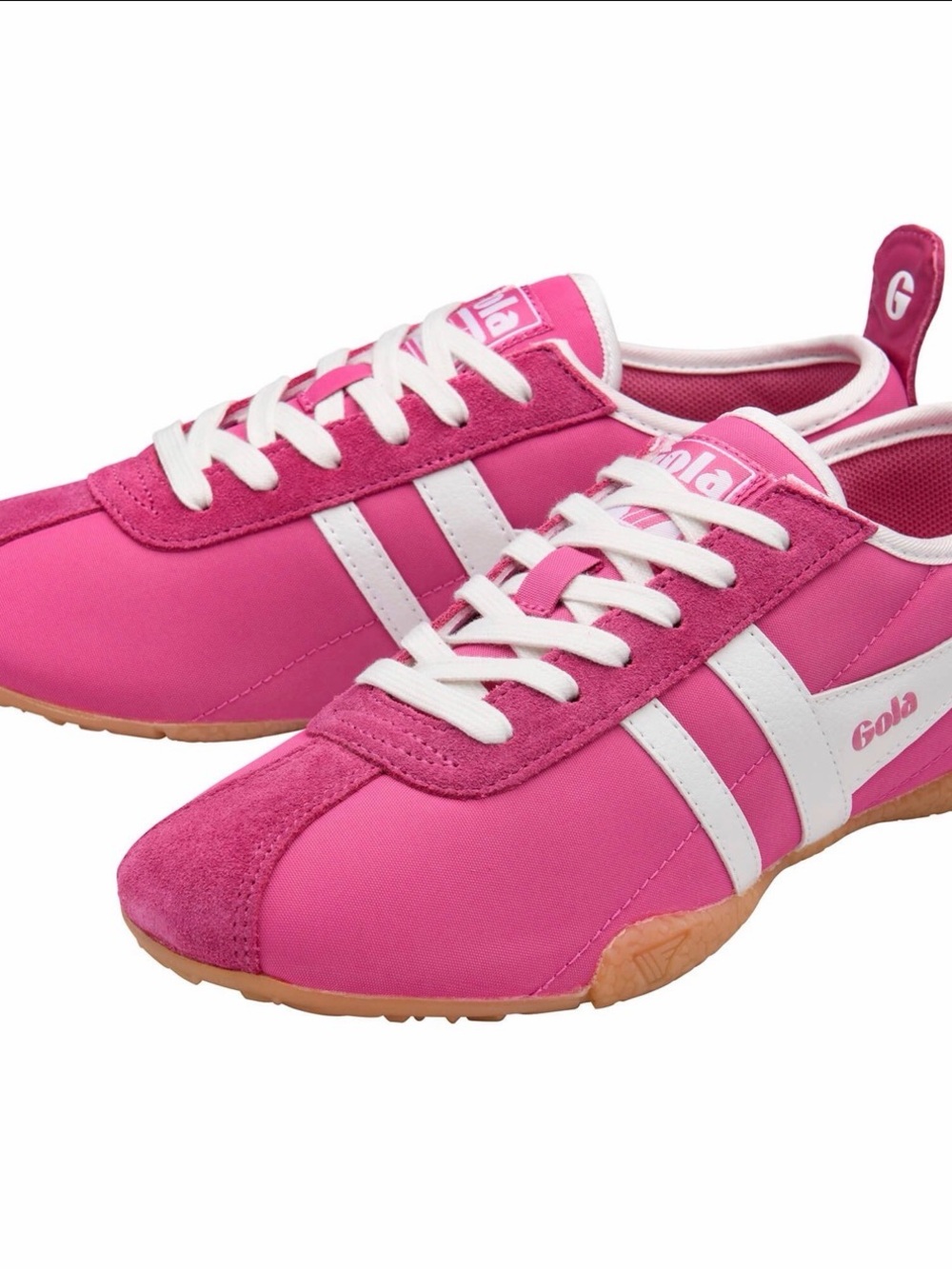 Gola Curve Sneaker-  Women's Hot Pink & White  w/White Stripes NWT Sneakers - Picture 4 of 9